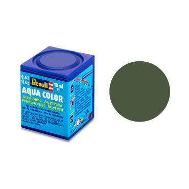 TINTA ACRÍLICA AQUA COLOR SOLÚVEL EM ÁGUA VERDE BRONZE FOSCO 18ML 65 REVELL REV 36165
